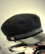 皮製海軍英倫帽